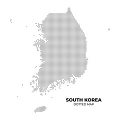 Dotted Map of South Korea