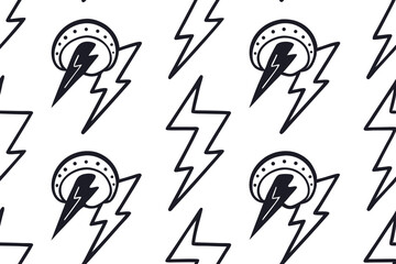 vector set of lightning bolt icons