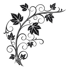 Elegant Floral Corner Ornament Design