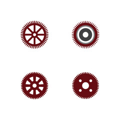 Stylized gear logo and symbol design