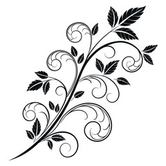 Elegant Floral Corner Ornament Design
