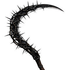 Fototapeta premium Spiked Scythe: Dark Fantasy Weapon Concept Art