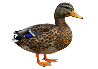 Obraz premium Isolated Detailed Duck Standing Tall with Feathers