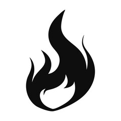 fire silhouette, flame silhouette, black fire
