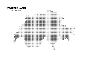 Dotted Map of Switzerland