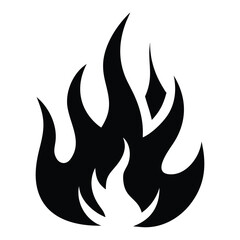 fire silhouette, flame silhouette, black fire