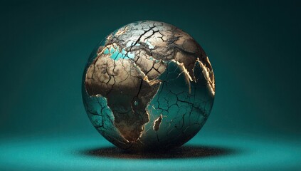 Cracked Earth Globe