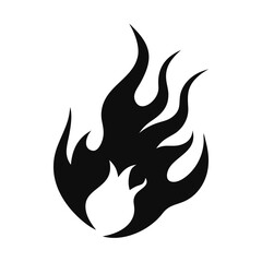 fire silhouette, flame silhouette, black fire