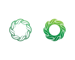 Tree leaf vector logo design, eco-friendly concept.