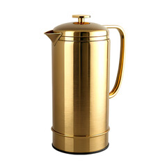 Obraz premium Elegant Gold Stainless Steel Water Pitcher Perfect for Serving Beverages on transparent background