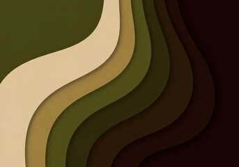 Abstract layers of earth tone colors creating a wavy pattern design