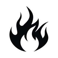 fire silhouette, flame silhouette, black fire