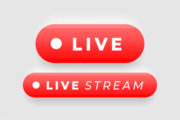 modern live stream webinar button sign design