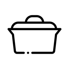 loaf pan line icon