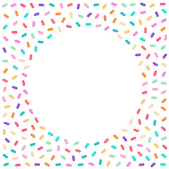 decorative colorful sprinkle pattern with empty frame design