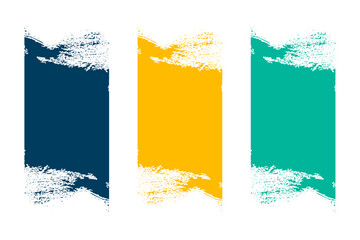 brush stroke style grungy distress texture background in set of three
