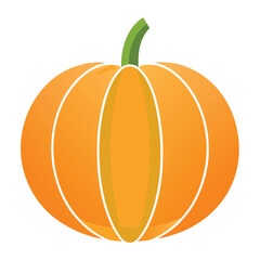 Pumpkin isolated vector icon on white background
