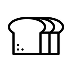bread loaf line icon