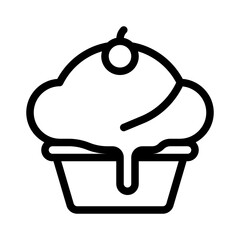 cupcake line icon