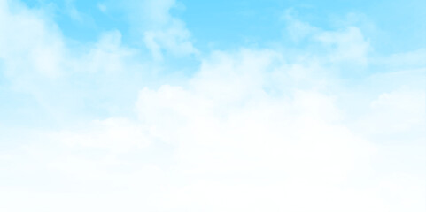 Beautiful blue sky clouds for background. Horizontal fluffy clouds in the blue sky