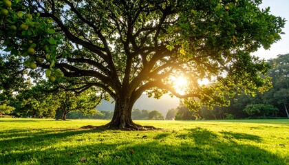 Sunrise in the park.