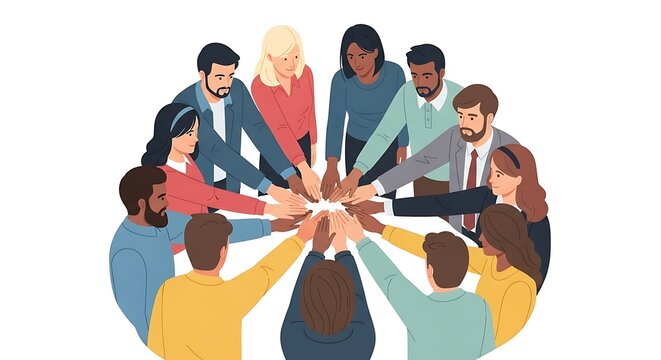 Diverse Team Collaboration Unity, Teamwork, and Success