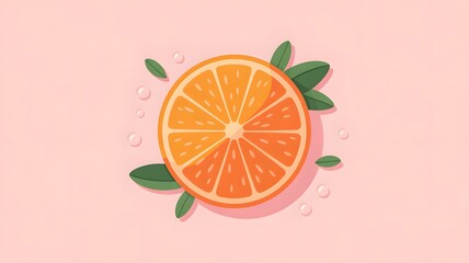 A orange cut in half