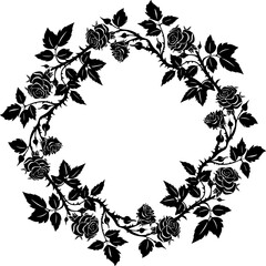 Rose wreath pattern frame 
