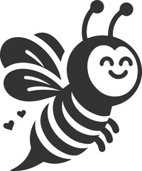 A insect animal bee silhouette vector black illustration drawing isolated