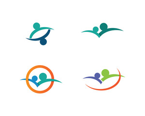 Community people care logo and symbols template