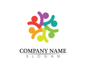 Community people care logo and symbols template