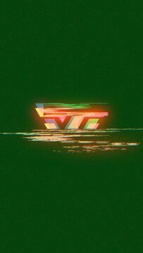 Fast Glitch Logo Reveal Animation Vertical
