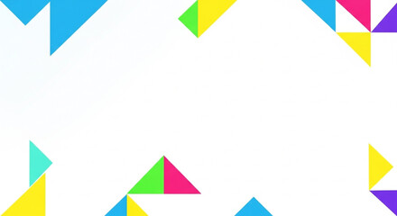 An abstract seamless geometric colorful pattern background with copy space