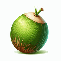 young coconut illustration 