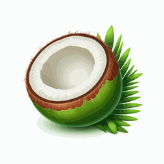 young coconut illustration 