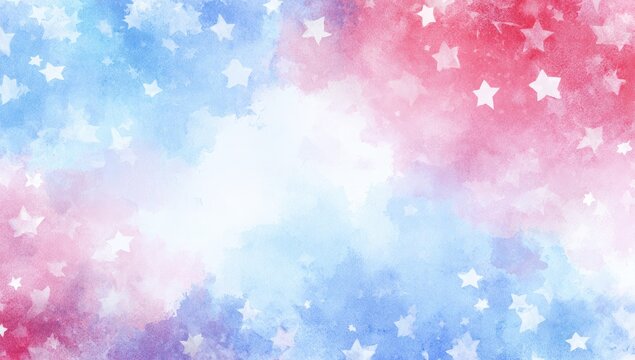 Abstract patriotic background with blended colors and stars