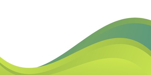 A modern, abstract background with smooth, flowing waves in a fresh green and lime color palette, perfect for eco-friendly, health, and corporate presentations.
