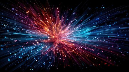 Abstract explosion of vibrant colors (1)