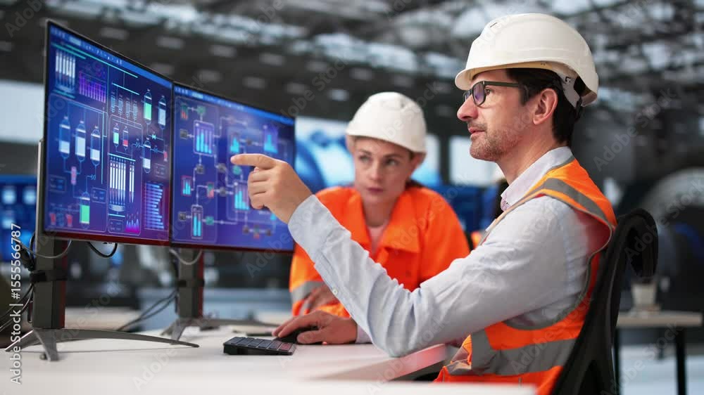 Poster industrial energy management system using scada