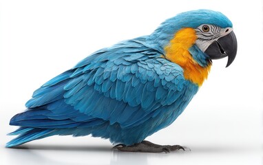 Fototapeta premium Blue and yellow parrot profile