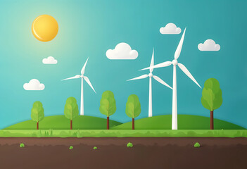 wind turbine in the field