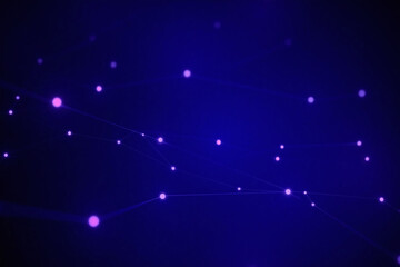 Fototapeta premium dark blue background with connected lines and dots 2