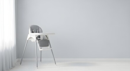 Minimalist Baby High Chair in a Bright, Modern Room