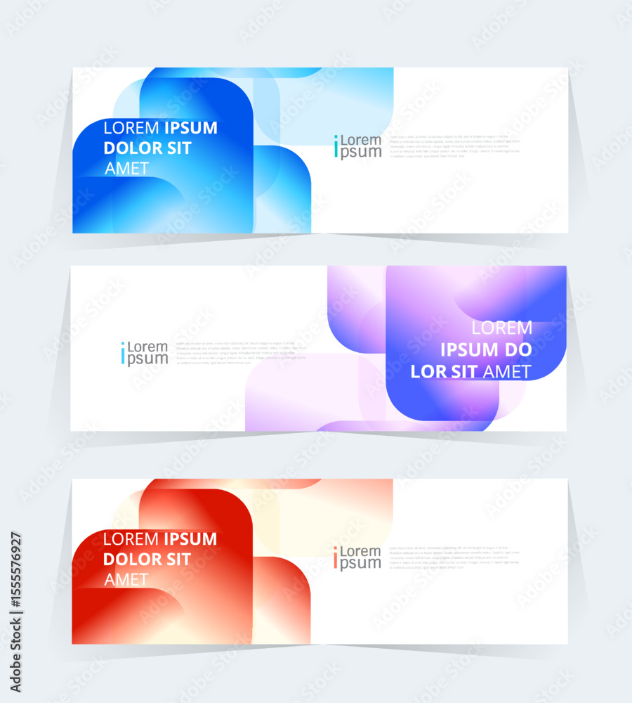Wall mural geometric banner design with vector presentation template.