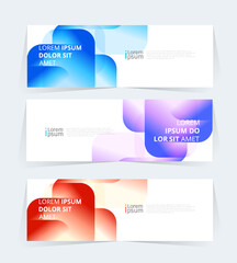 Geometric banner design with Vector presentation template.