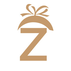 Initial Letter Z Gift Logo Design For Event, Anniversary, Birthday, and Party Symbol