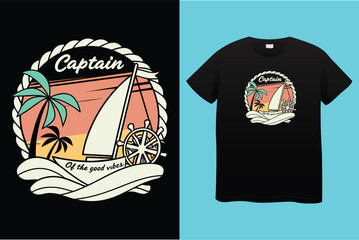 Boating T-Shirt Design &ndash; Nautical Style, Sailing Adventure, and Ocean Life Graphic Tee