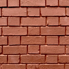 Square Red Brick Wall Texture Background
