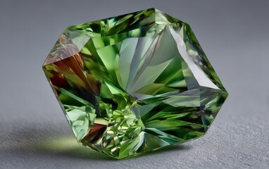 Close-up of a vibrant green gemstone