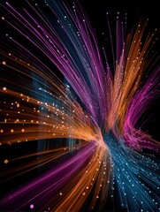 Abstract vibrant light explosion